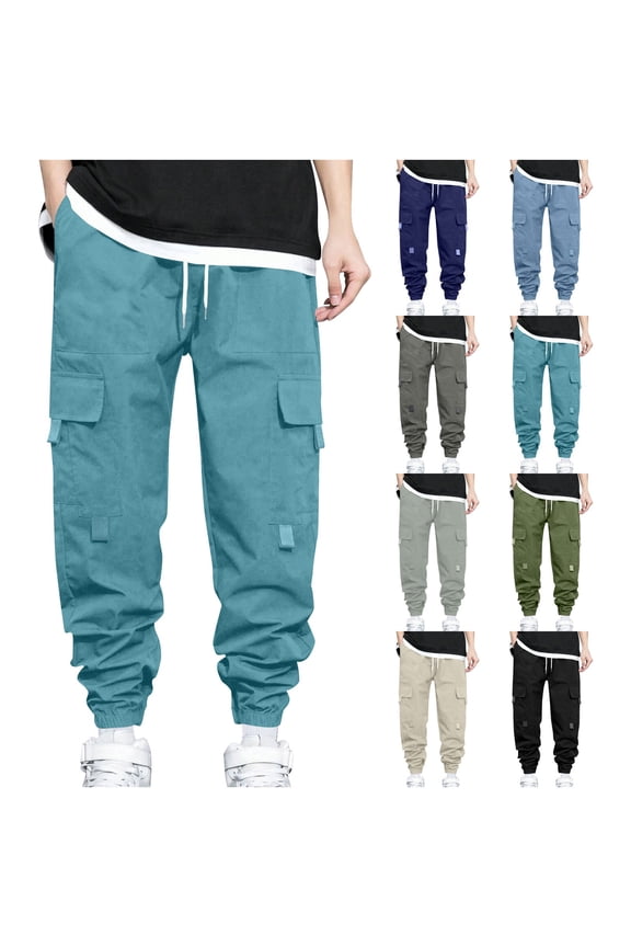 Men's Joggers Sweatpants Casual Polyester Slim Fit Elastic Waist Drawstring Breathable Lightweight Stretchy Quick Dry Running Gym Workout Athletic Hiking Daily Streetwear