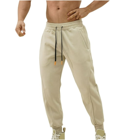 Men's Joggers Sweatpants Workout Athletic Running Tapered Pants with Zipper Pockets Lightweight Drawstring Stretch Tapered Sweatpants Athletic Pants for Men Workout Running Gym