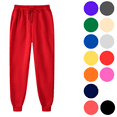 thumbnail image 1 of Men's Joggers Sweatpants with Pockets Stretchable Drawstring Waist for Gym Running Daily Casual Wear Red M, 1 of 3