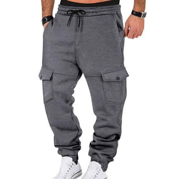 Men's Jogging Pants Classic Sports Casual Pants Jogger Tracksuit Trousers Mens Drawstring Pockets Cargo Pants New Streetwear Trousers Men Fitness Running Training Trousers