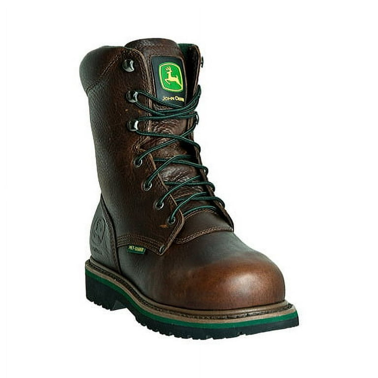 Men s John Deere Boots 8 Steel Toe Lace Up Internal Met Guard Boot Walmart