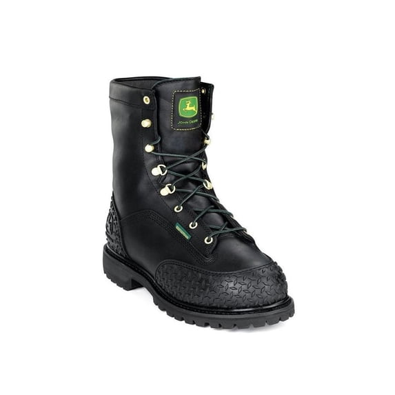 John Deere Work Boots Mens Steel Toe MET Waterproof Lacer Black JD9350