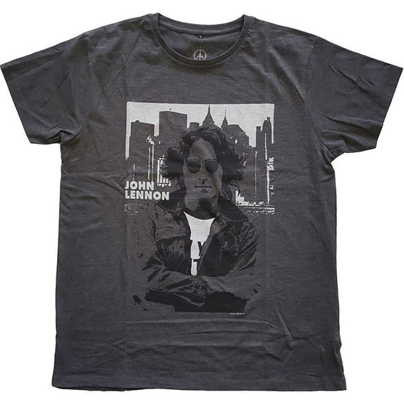 Men's John Lennon Skyline Slim Fit T-shirt XX-Large Charcoal