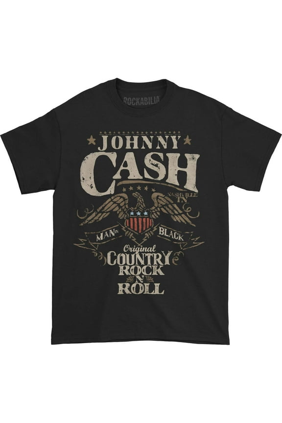 Men's Country Rock N Roll T-Shirt Black Small