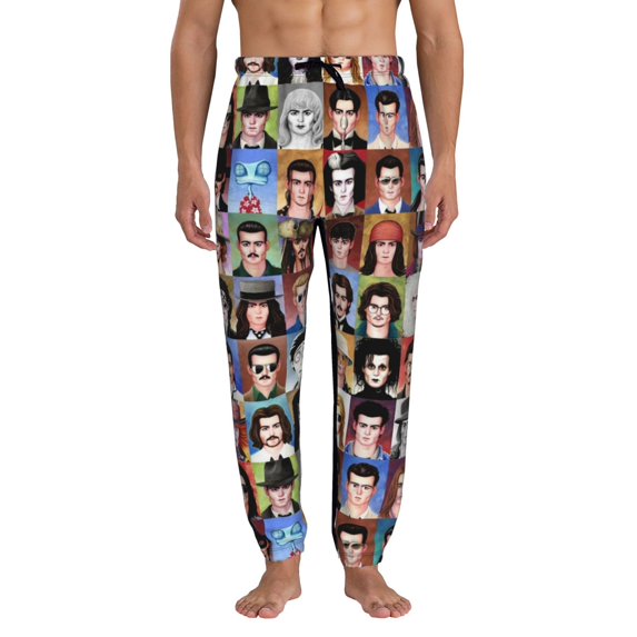 Men's Johnny Depp 47 Breathable Sweatpants Drawstring Casual Trousers Regular Fit Long Joggers Loungewear Lounge Durable Jogging Running Pants