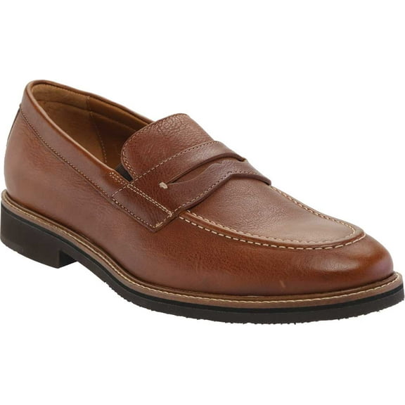 Men's Johnston & Murphy Kenesaw Penny Loafer Tan Tumbled Full Grain Leather 11.5 M