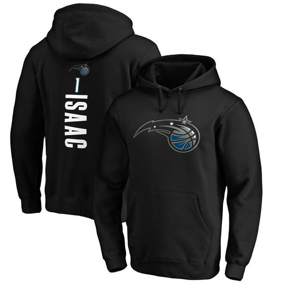 Men's Jonathan Isaac Black Orlando Magic Playmaker Name & Number Pullover Hoodie
