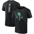 thumbnail image 1 of Men's Jonquel Jones Black New York Liberty Playmaker Name & Number T-Shirt, 1 of 5