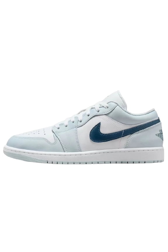 Men's Jordan 1 Low Aura/Squadron Blue-White (553558 400) - 13