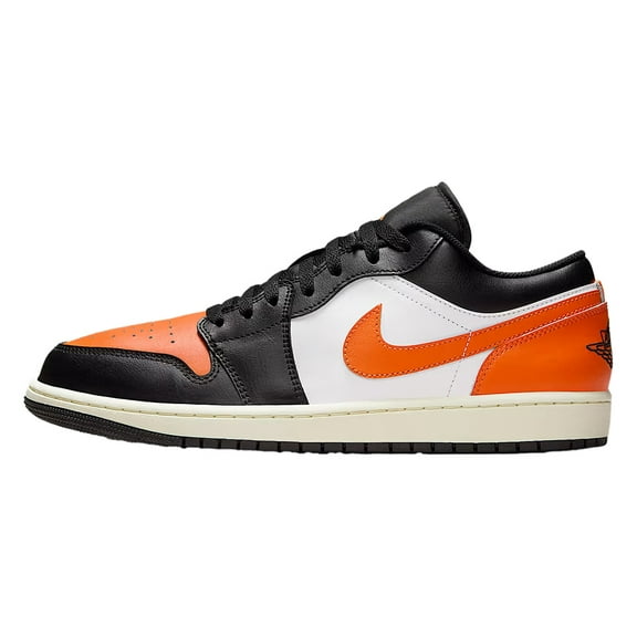 Men's Jordan 1 Low Black/Starfish-White-Sail (553558 081) - 10.5