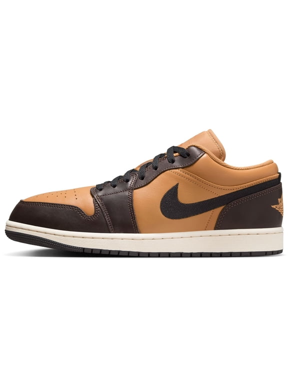 Men's Jordan 1 Low SE Flax/Black-Baroque Brown (HQ3603 201) - 8
