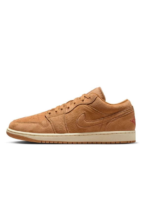 Men's Jordan 1 Low SE Flax/Flax-Varsity Red-Muslin (HV4089 200) - 9.5