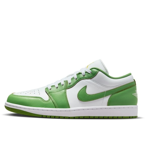 Men's Jordan 1 Low SE White/Chlorophyll-Lightening (HF4823 100) - 11.5