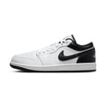 thumbnail image 1 of Air Jordan 1 Low Men's Trainers Sneakers, White Black, 10.5, 1 of 1