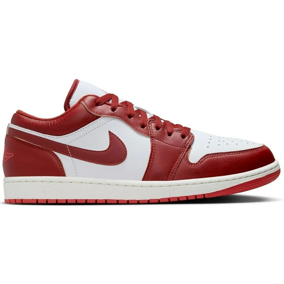 Men's Jordan 1 Low White/Dune Red-Lobster-Sail (FJ3459 160) - 10
