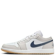 Men's Jordan 1 Low White/Midnight Navy (553558 146) - 8