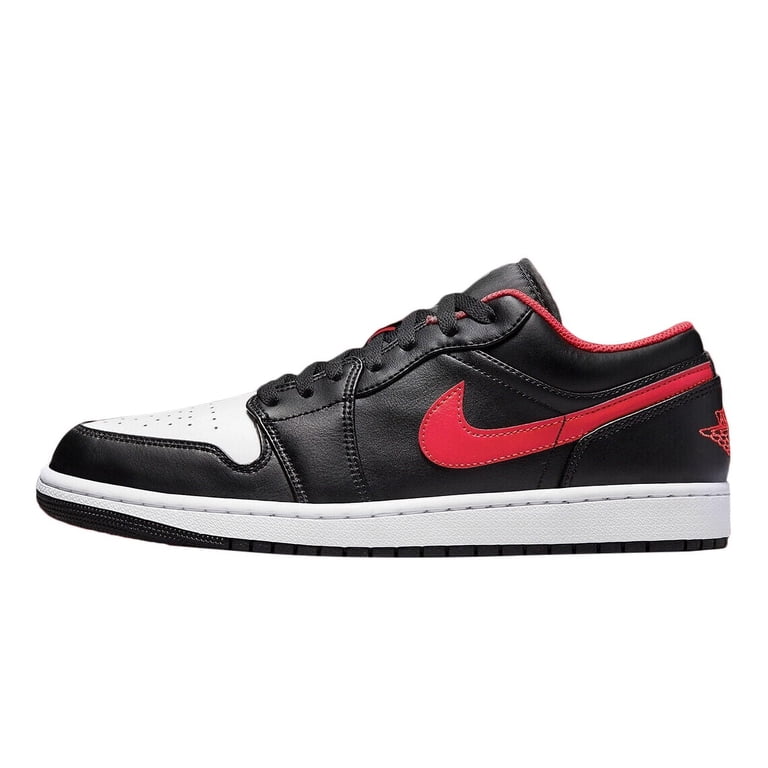 Nike Air Jordan 1 Low Men\'s Size 13 Black Fire Red White Sneakers 553558-063 NEW Nike Air Jordan 1 Low Black Fire Red White Toe 553558  main image 2