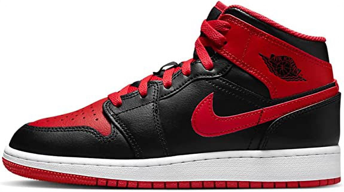 mens red black and white jordans