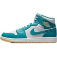 thumbnail image 1 of Men's Jordan 1 Mid Aquatone/Celestial Gold-White (DQ8426 400) - 14, 1 of 6