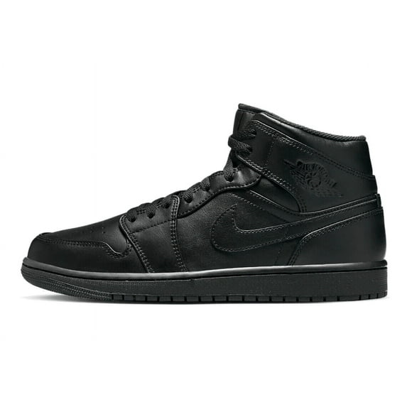 Men's Jordan 1 Mid Black/Black-Black (554724 093) - 14