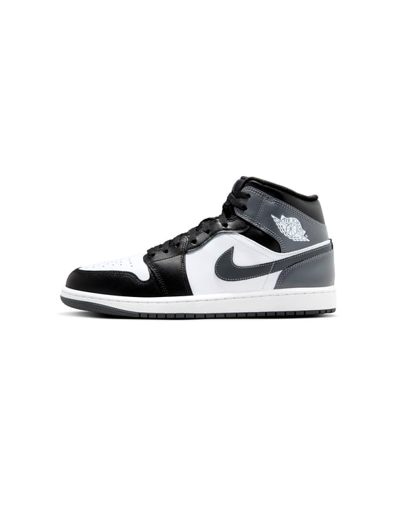 Men's Jordan 1 Mid Black/Iron Grey-White (DQ8426 001) - 13