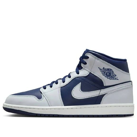 Men's Jordan 1 Mid Blue Void/Pure Platinum (DQ8426 403) - 10