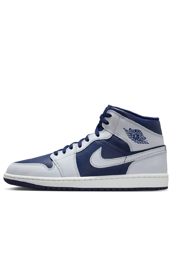 Men's Jordan 1 Mid Blue Void/Pure Platinum (DQ8426 403) - 9