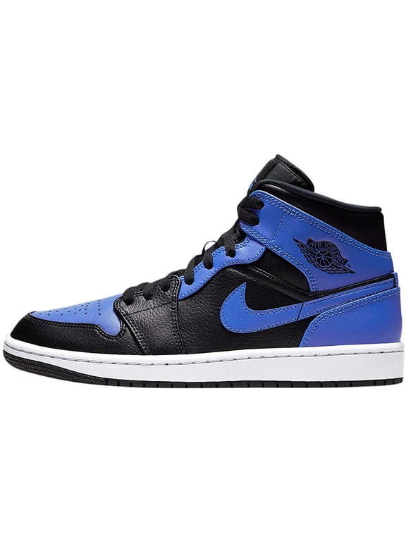 Men's Jordan 1 Mid "Royal" Black/Hyper Royal-White (554724 077) - 10.5