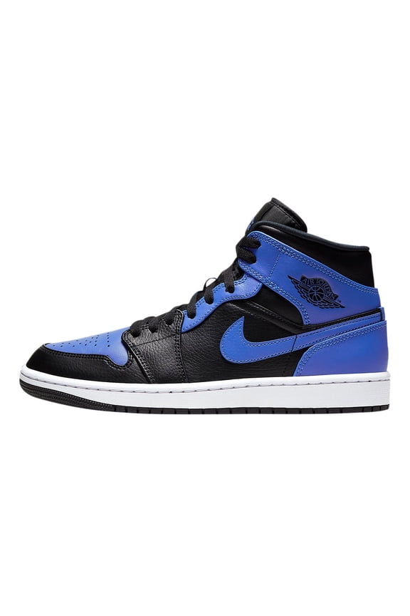 Men's Jordan 1 Mid "Royal" Black/Hyper Royal-White (554724 077) - 7.5
