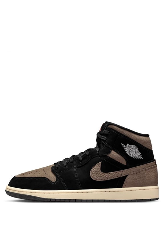 Men's Jordan 1 Mid SE Black/Olive Grey-LT Wild Mango (IB7110 002) - 9.5
