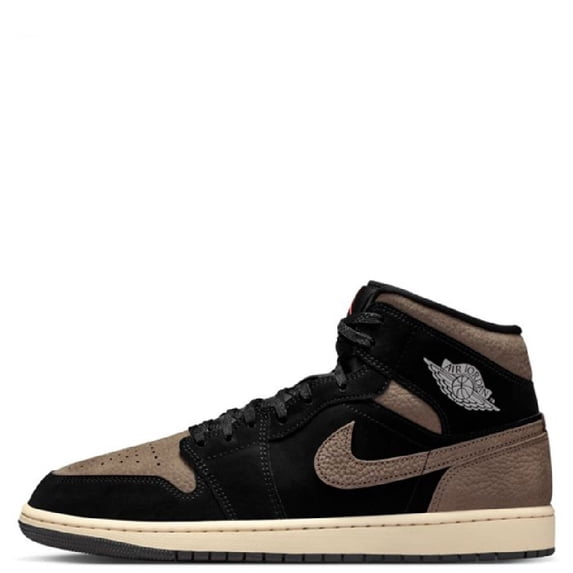 Men's Jordan 1 Mid SE Black/Olive Grey-LT Wild Mango (IB7110 002) - 9.5