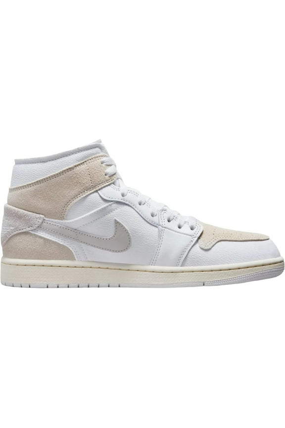 Men's Jordan 1 Mid SE Craft White/LT Orewood Brn-Tech Grey (DM9652 120) - 10.5