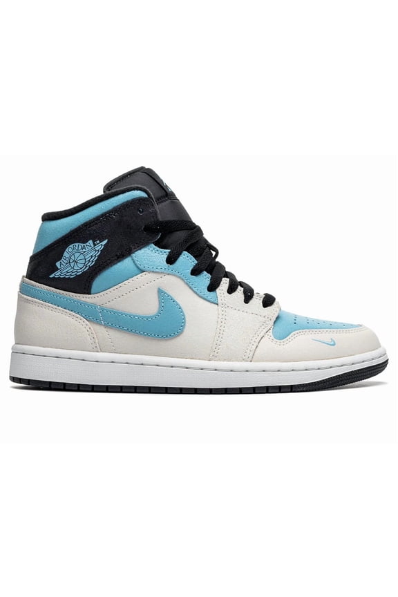 Men's Jordan 1 Mid SE Summit White/Blue Chill-Black (IM6567 121) - 13