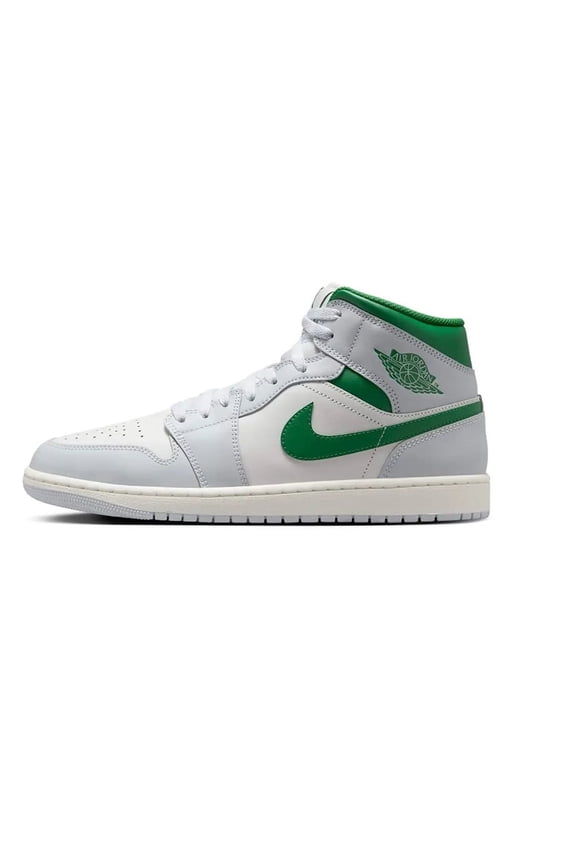 Men's Jordan 1 Mid Summit White/Pine Green (DQ8426 142) - 12