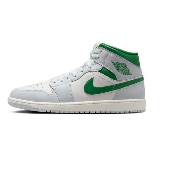 Men's Jordan 1 Mid Summit White/Pine Green (DQ8426 142) - 9