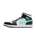 thumbnail image 1 of Men's Jordan 1 Mid White/Green Glow-Black (DQ8426 103) - 7.5, 1 of 7