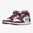 thumbnail image 1 of Men's Jordan 1 Retro High OG "Bordeaux" Bordeaux/Metallic Sil-White (555088 611) - 8.5, 1 of 8
