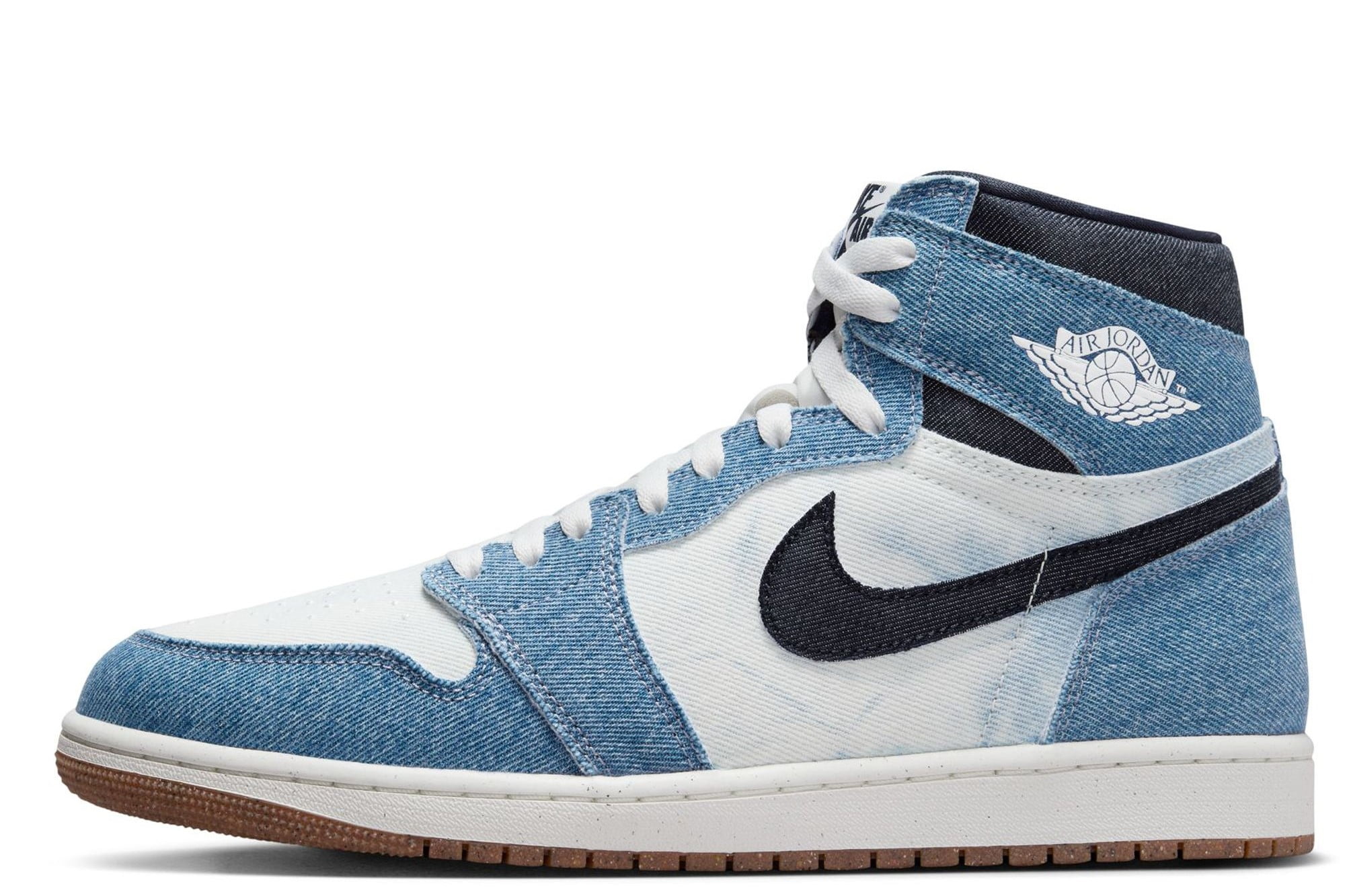 Men's Jordan 1 Retro High OG "Denim" Summit White/Obsidian (FQ2947 100) - 10