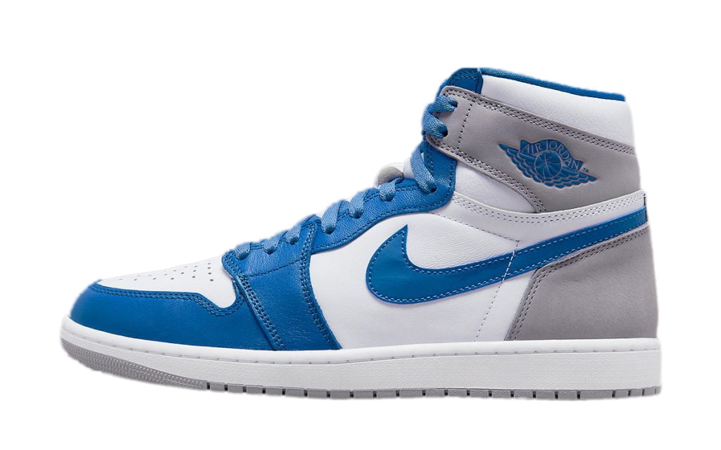 men blue and white jordans