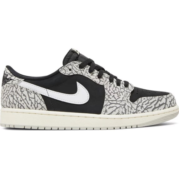 Men's Jordan 1 Retro Low OG "Black Cement" Blk//Grey/Wht (CZ0790 001) - 10