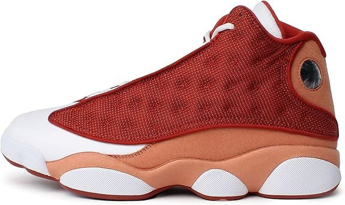 Men's High-Top Red and White Mesh Fashion Sneakers