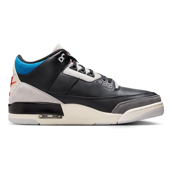 Men's Jordan 3 Retro OG Black/Chile Red-Neutral Grey (384GY) - 9