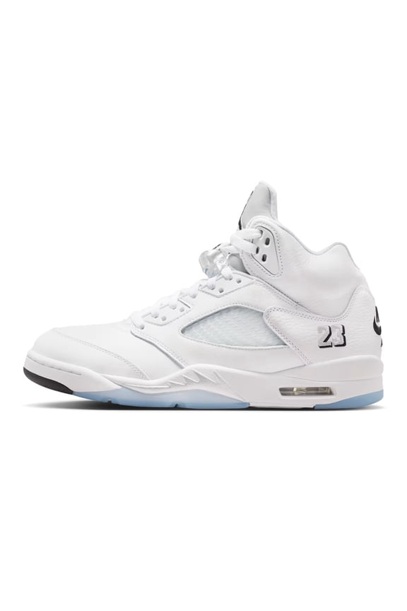 Men's Jordan 5 Retro OG "White Metallic" Wht/Blk-Mtlc Silver (HQ7978 103) - 9.5