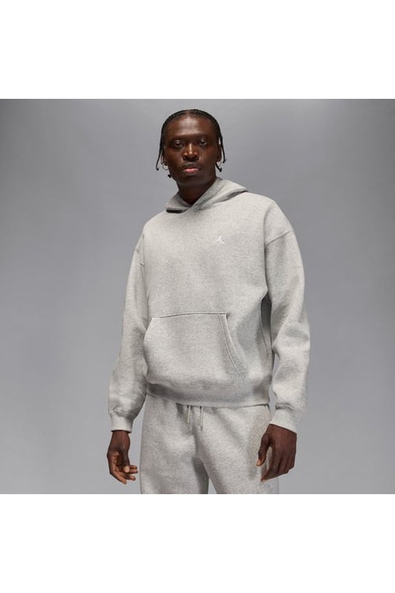 Men's Jordan Brooklyn Fleece Oversized PO Hoodie - 'Grey Heather/White'