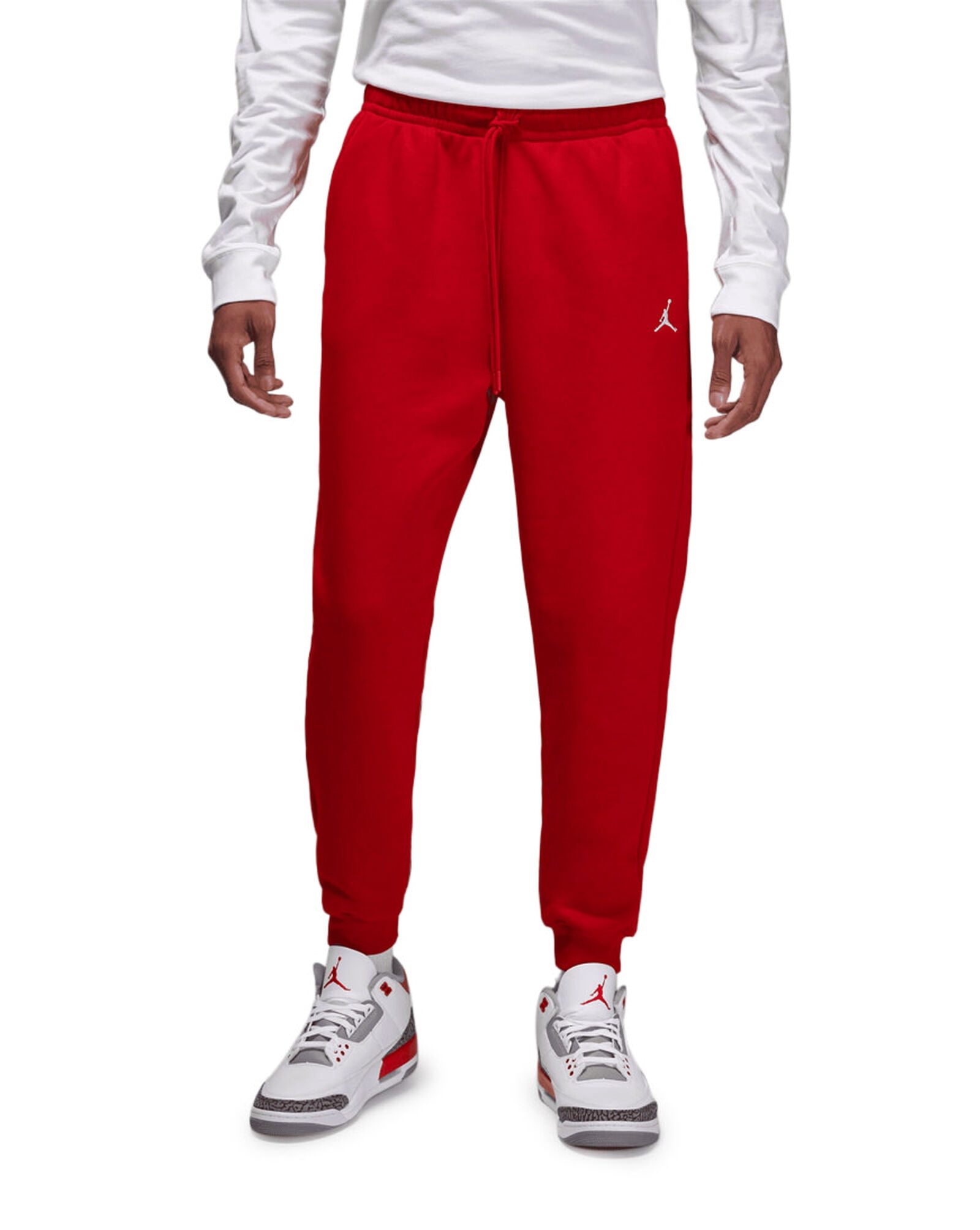 jordan men's jumpman red fleece pant