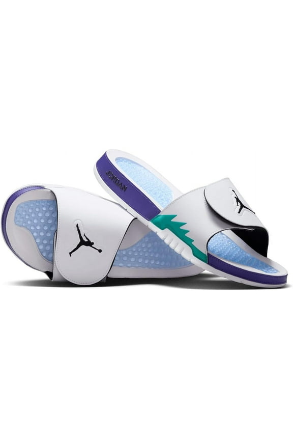 Men's Jordan Hydro V Retro White/Black-New Emerald (555501 103) - 12