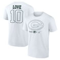 thumbnail image 1 of Men's Jordan Love White Green Bay Packers Tonal Name & Number T-Shirt, 1 of 3