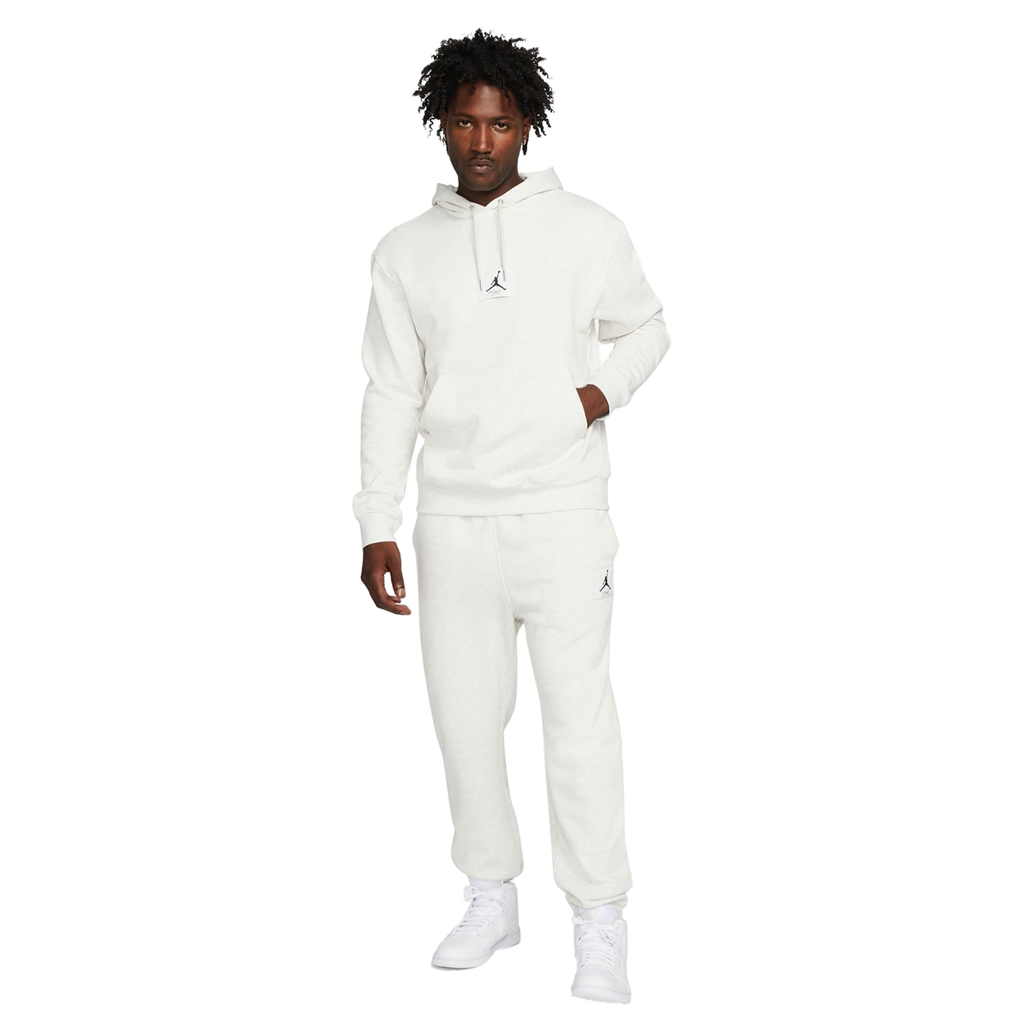 all white jordan sweatsuit