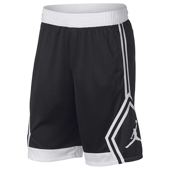 Men's Jordan Rise Diamond Basketball Shorts Black/White L