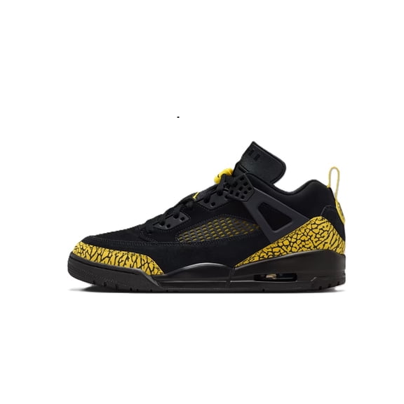 Men's Jordan Spizike Low Black/Black-Speed Yellow (IQ9368 010) - 10.5
